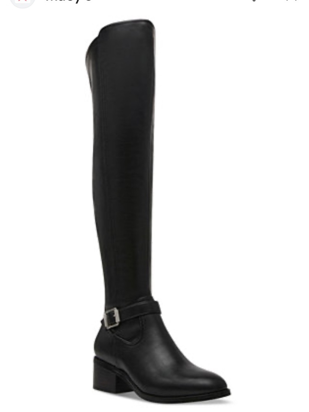 Dolce Vita Boots Over the knee NEW Leather Thigh High 2” Heel Black Size 9